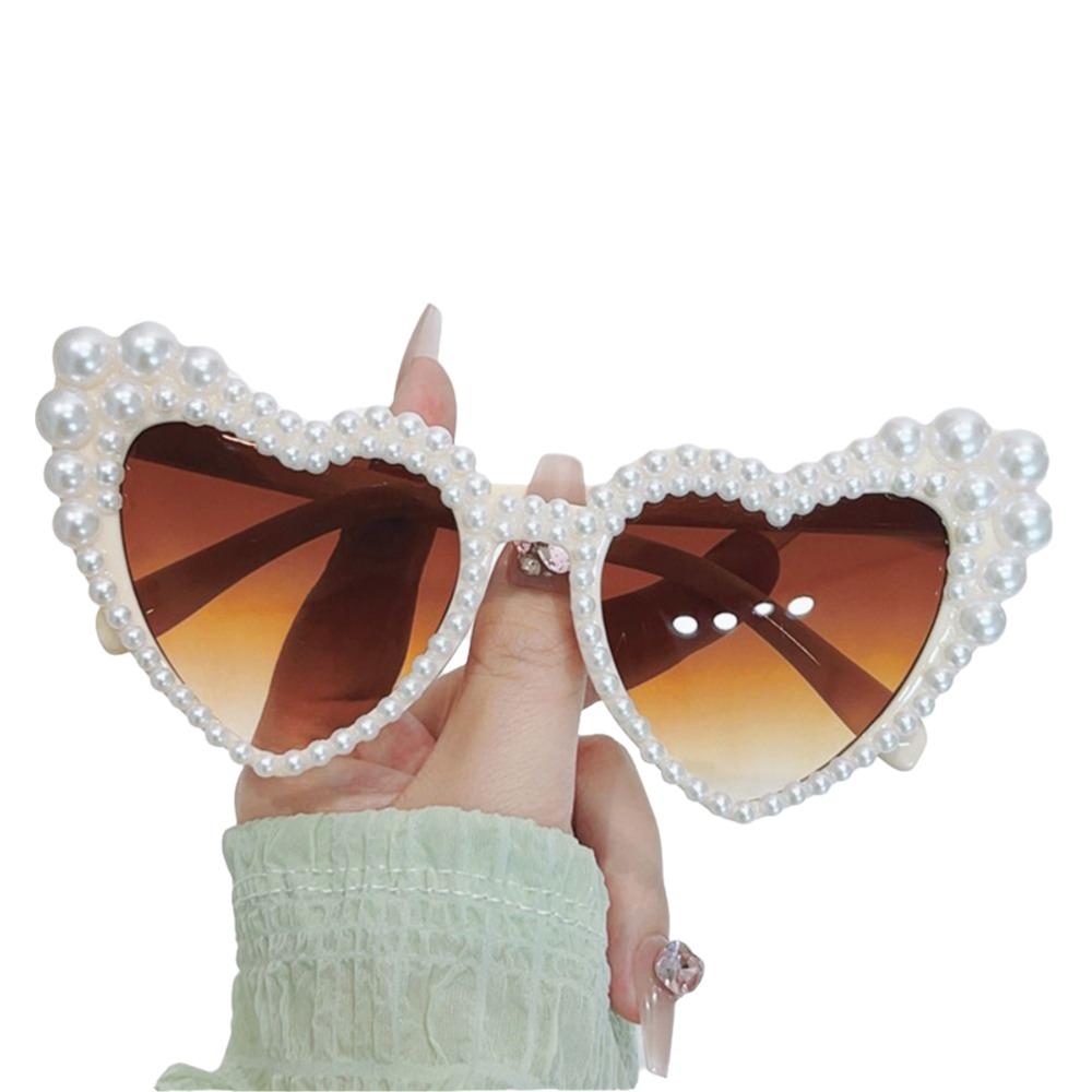 Heart-shaped Design Cat Eye Eyewear UV400 Protection Beach Party Sun Glasses  Women