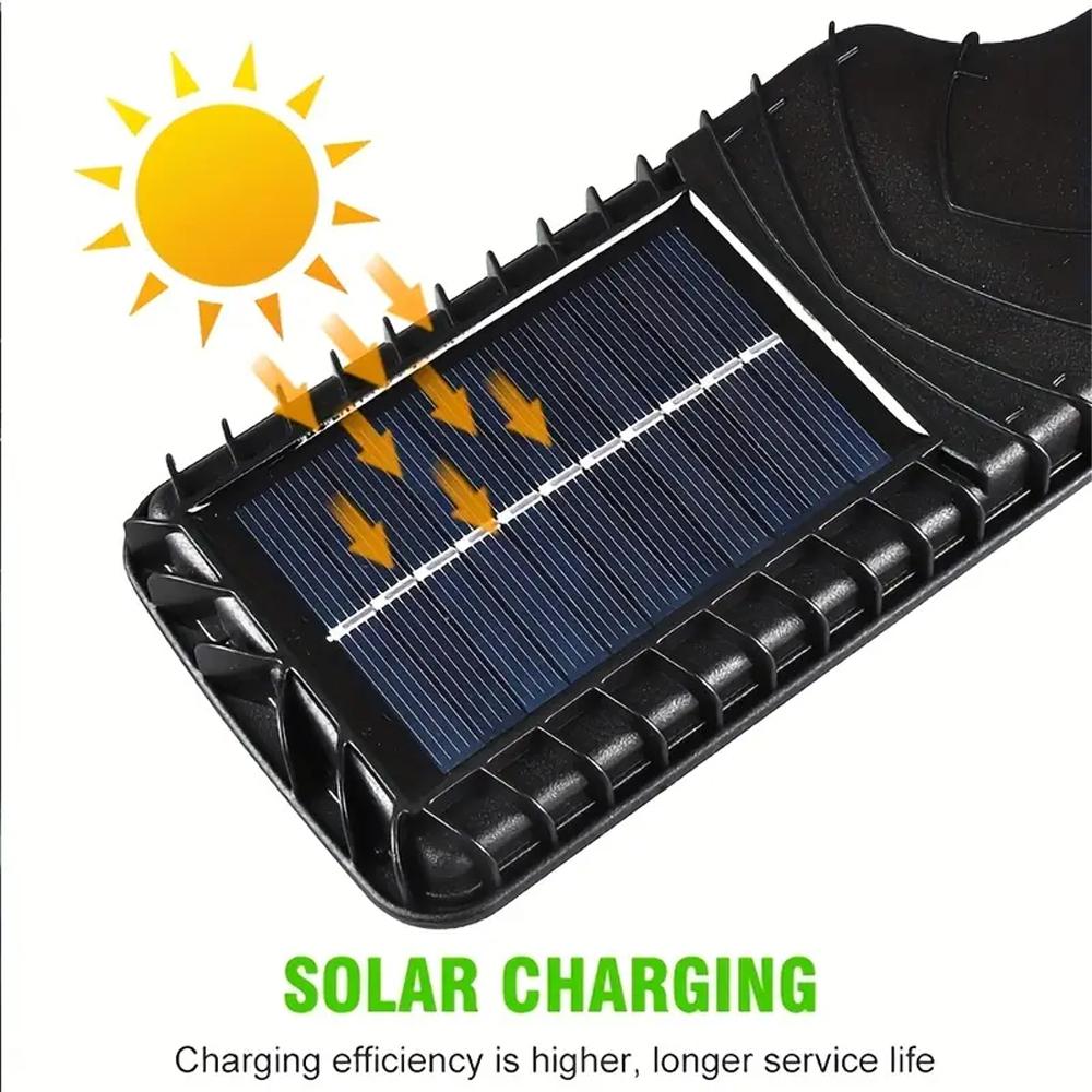 Solar Smart Light, Motion-Sensing Streetlight, Ultra-Bright Floodlight 3 Function Modes, Semi-Recessed Installation