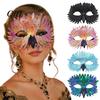 Einzigartige Maske für Comic-Ausstellung Vogel-Maskerade Maske, Schillernde Halbgesichts-Feder Verstellbar Karneval mit 3D-Schnabel Halloween-Kostüm,