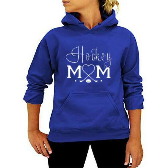Women's Autumn & Winter Letter Print Hoodie Sweatshirt - Casual Baseball Mom Style