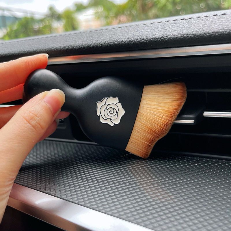 

Camellia Flower Car Interior Cleaning Detaling Brush Air Conditioner Outlet Cleaning Brush Crevice Dust Removal Artifact Brush
