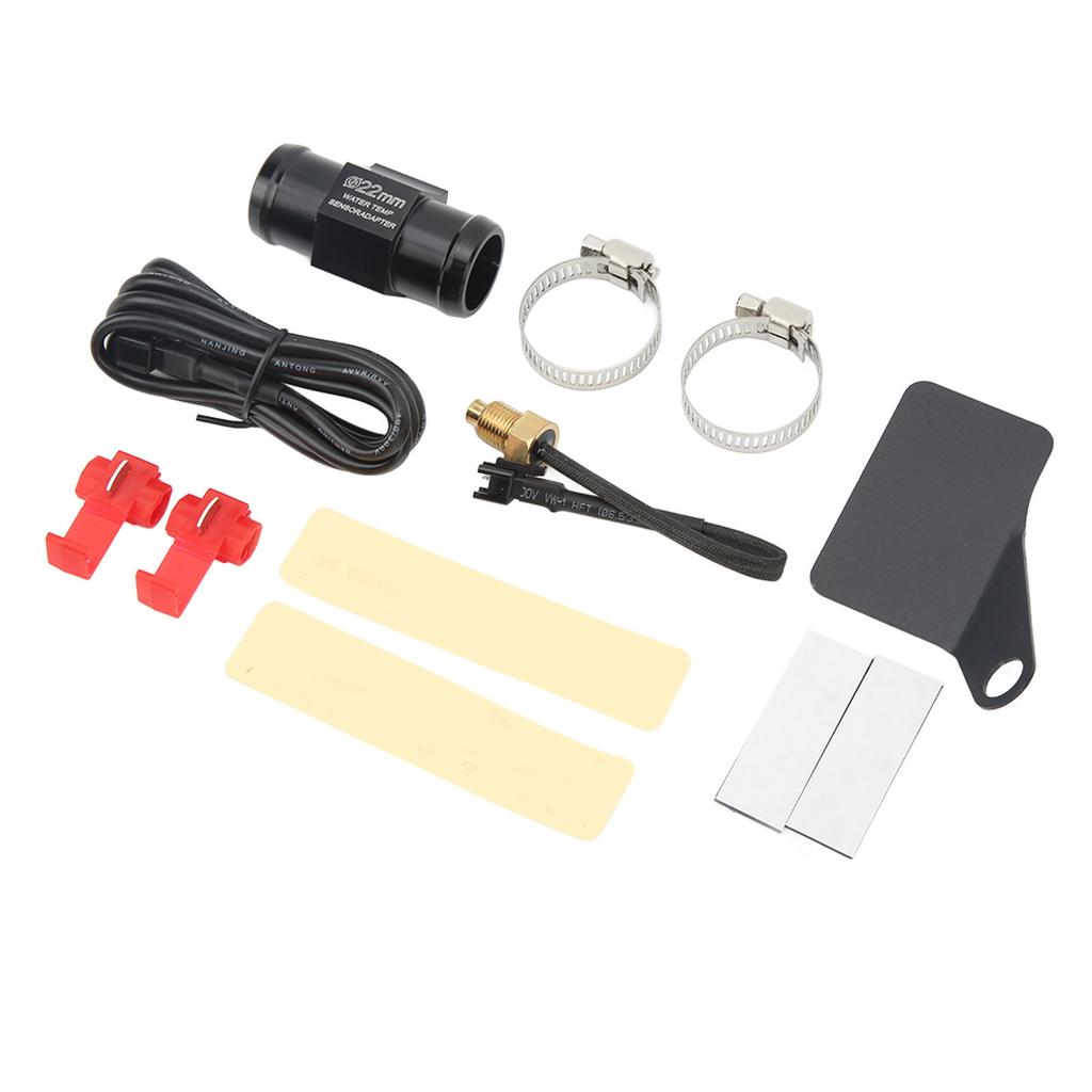 Motorcycle Digital Water Temperature Gauge Thin 12V LCD With 22mm Sensor Adapter for Most Motorbikes