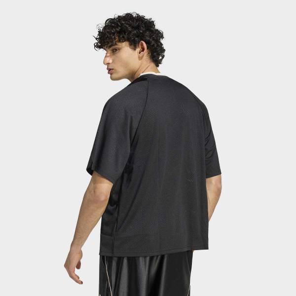 Adidas Camiseta de Malha Oversized com Estampa de Estádio