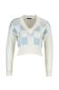 Women's Elegance Style Sweater Stone Crop Soft Textured Patterned Knitwear Sweater