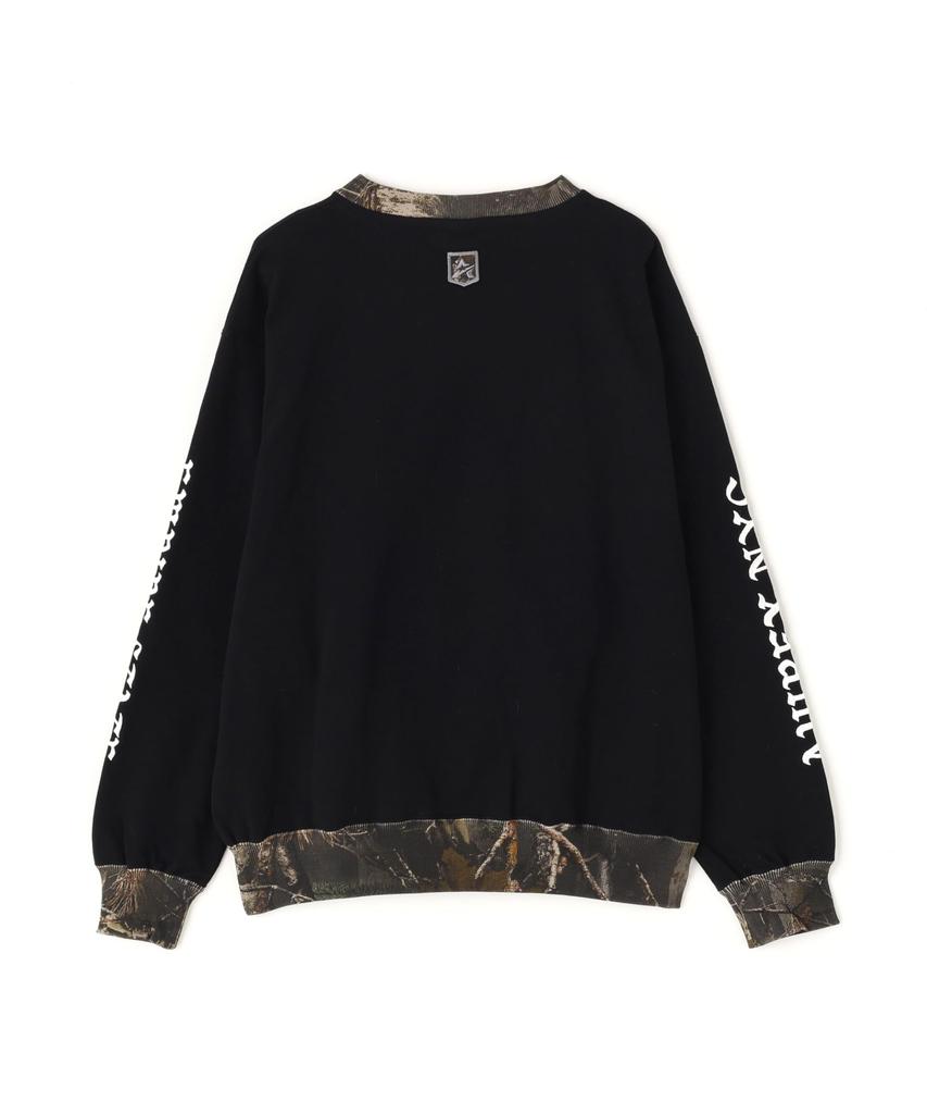AVIREX CREW NECK SWEAT REAL TREE CAMO XL Black 783-6132003