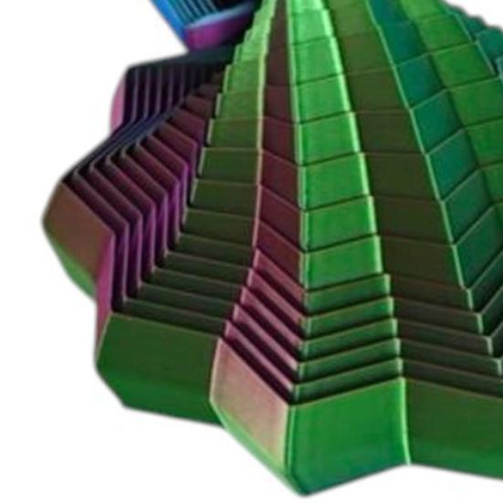 3D Printed Fractal Fidget Star Stress Anxiety Relief Expanded Star Sensory Toy Whirling Spiral Expandable Star Decompression Toy
