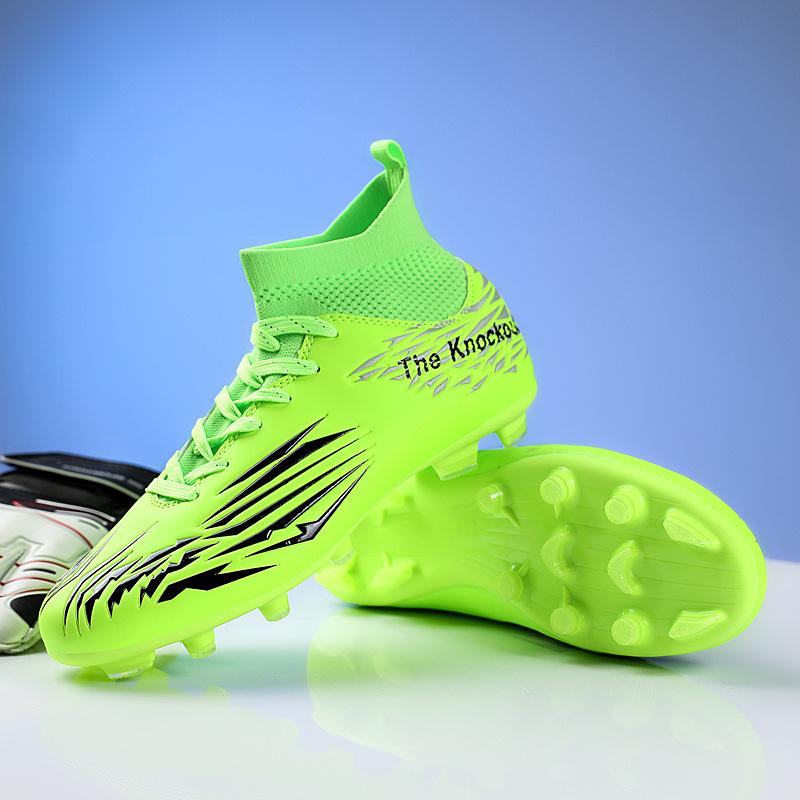 Foreign trade new high-top football shoes long nail football shoes TF broken nail special training shoes football