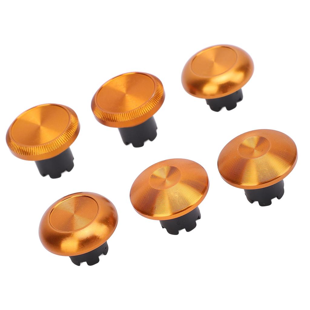 6Pcs Metal Analog Grips Stick Thumbsticks for Edge Controller Aluminum Alloy Metallic Joystick Game