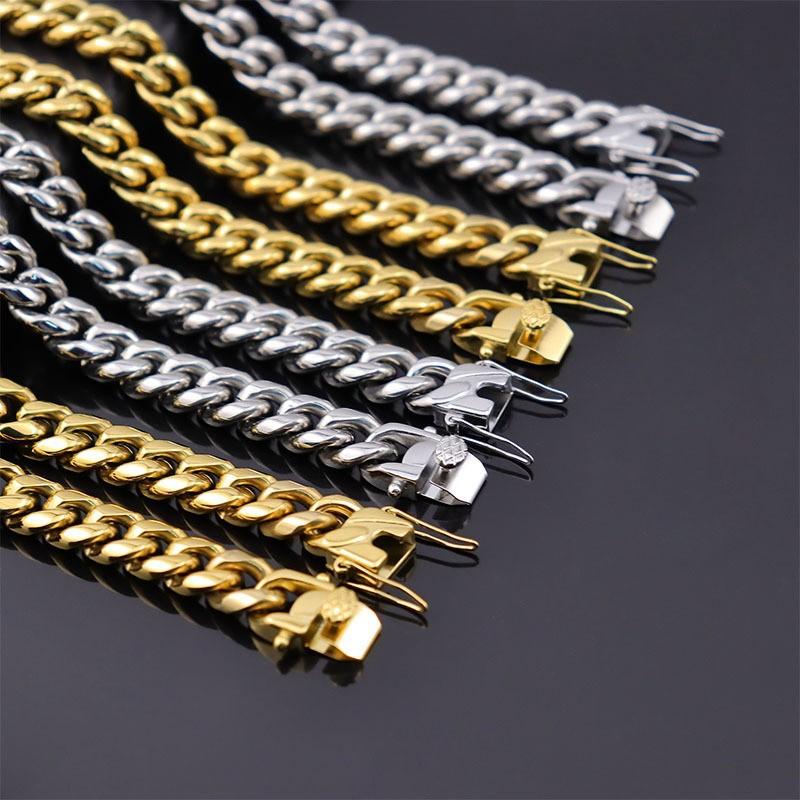 Stainless Steel, Personalized Fashion Men'S Hiphop Titanium Steel Gold-Plated Necklace
