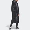 adidas Women's Big Baffle Hooded Mid-Long Cotton Jacket Black DZ1486