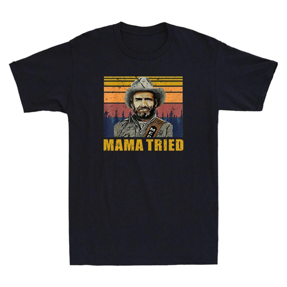 Haggard Country Music Vintage Mama Tried Funny Retro Men s Short Sleeve T-Shirt S