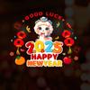 Chinese Style Window Sticker Cartoon Spring Festival Sticker  Festival Decoration