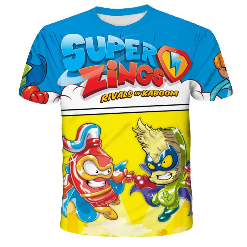 3D Super Zings T Shirt Kids Toddler Anime Game Streetwear Short Sleeve Children's T-Shirt Superzings Tshirt Children Cloth Tops