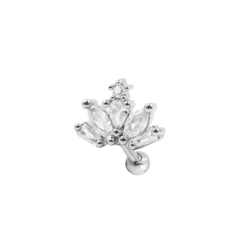 Gaibei 3D Fan-Shaped Lotus Ear Cartilage Stud Piercing Jewelry