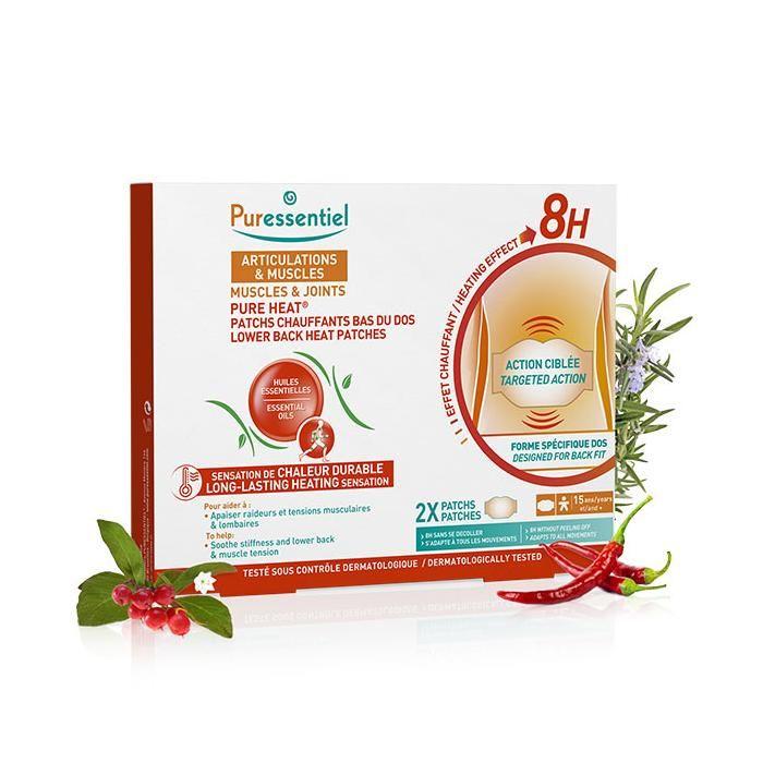 Puressentiel Articulations et Muscles Patchs Chauffants Bas du Dos Pure Heat 2 unités