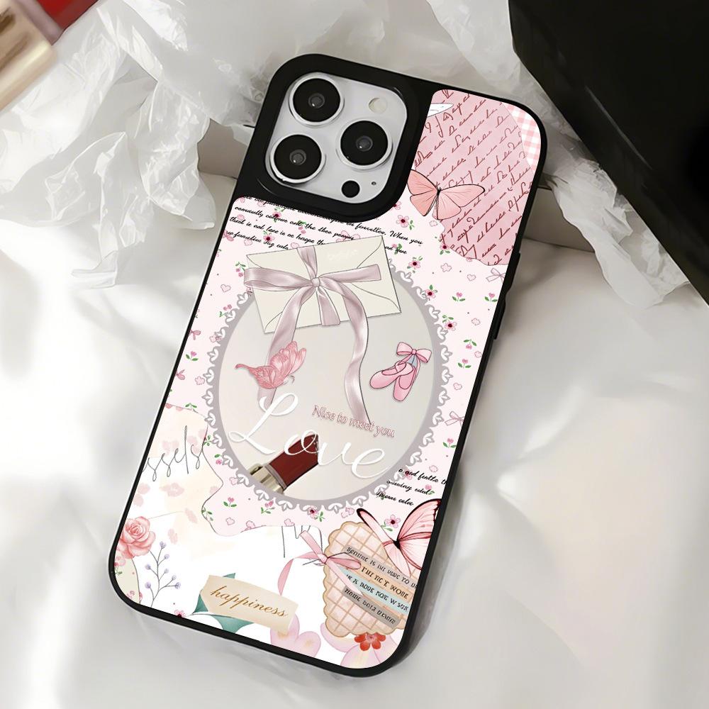 The new envelope butterfly garden is suitable for Apple 17ProMax mobile phone case 15/14 all-inclusive 13/12 anti-drop 16.