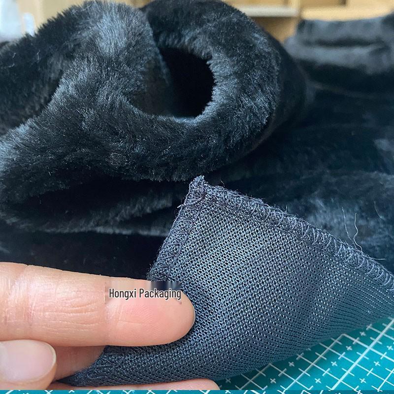 Black and White Plush Fabric Mat for Glasses, Phones, and Jewelry Display