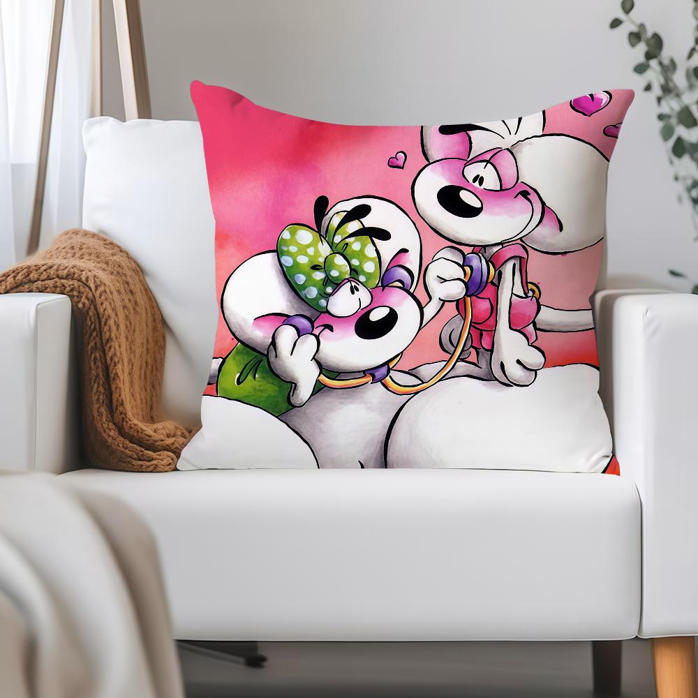 Cartoon D-Diddl Rat Pillow Case Applicable Space For Guest Rooms Interiors Cars Office House Decoration