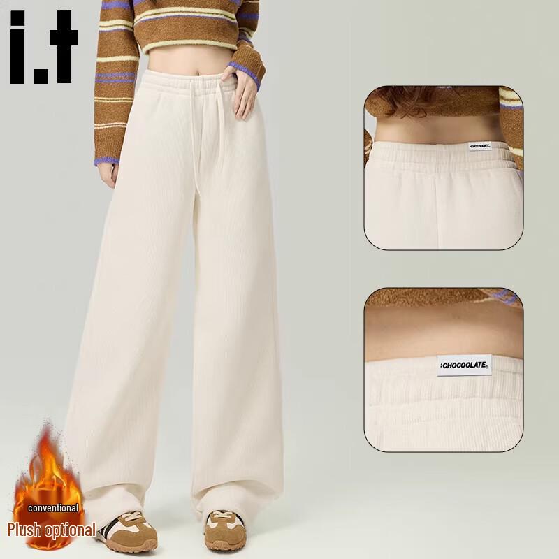 CHOCOOLATEit Women s High-Waist Fleece-Lined Wide-Leg Pants XL