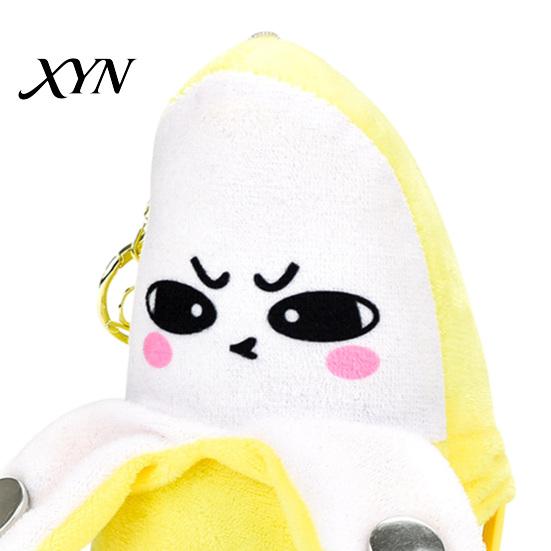 Kids Musical Plush Toy Banana Toy, Fruit Sensing Metronome with Sounds, Interactive Music Playing Doll Sound for Kids, Cute Motion Sensor Keyring Gift