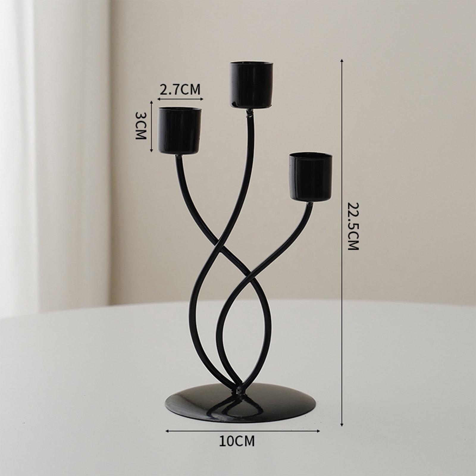 

3 Arm Candle Holder Simple Nordic Home Decor Centerpiece Candlestick for Dining Room Party Living Room Wedding Thanksgiving
