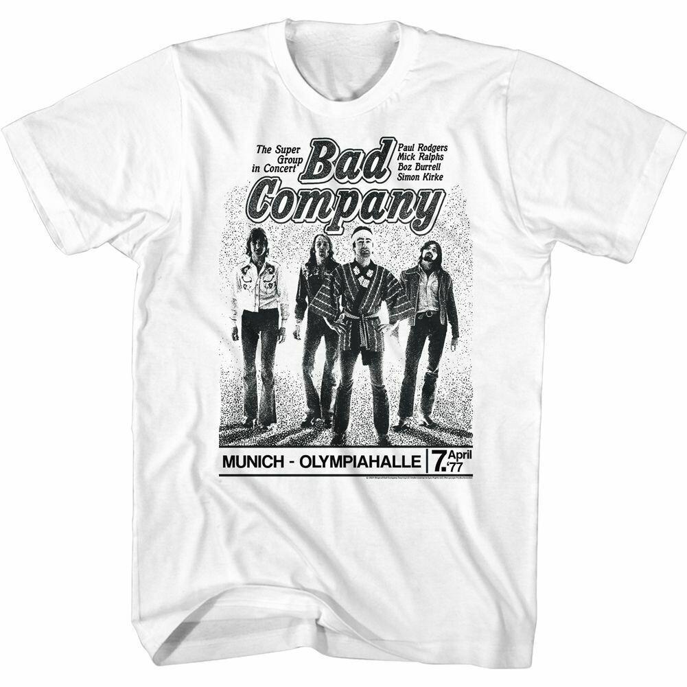 Vtg Bad Company Band Music Tour Cotton All Size Unisex White Shirt CM177 Unisex T-Shirt M
