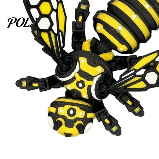 3D Printed Mechanical Beetle Articulated Bee Figure Toy, Keychain Ornament, Posable Insect Display Model Figurine for Desktop Car Dashboard