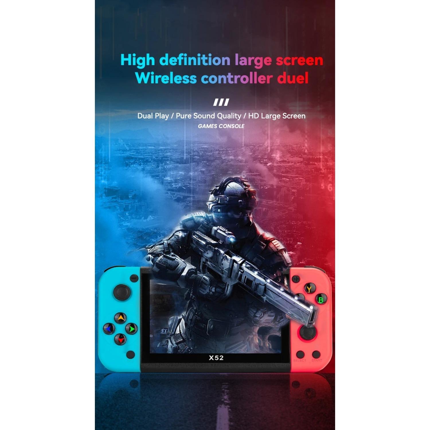 X52 портативная игровая консоль 8G 27000+ игр 5.1-дюймовый HD экран портативный — фото 17