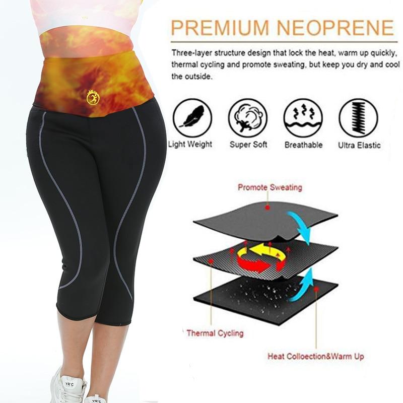 Pantaloni Yoga Leggings Sportivi Fascia Dimagrante Vita Controllo Pantaloncini Donna Tuta Sauna in Neoprene Modellante Pantaloni Riscaldanti