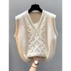 Women's Vest Knitted Tank Top for Spring and Autumn Wear New Women's Sweater Winter V-neck Loose