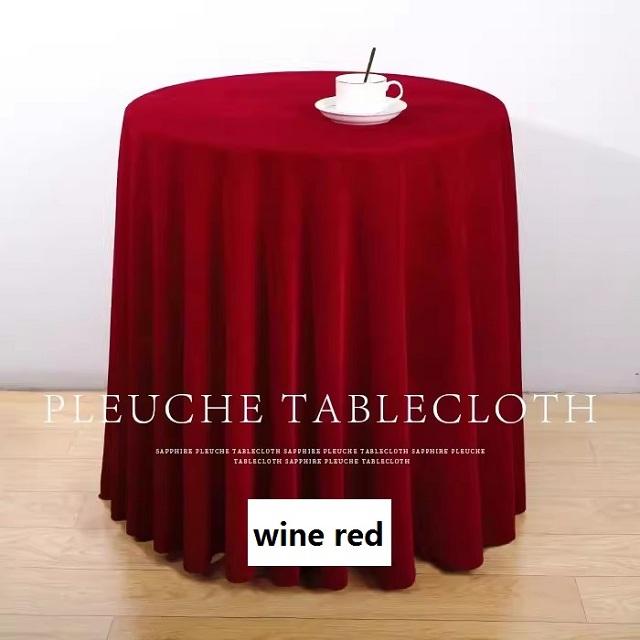 Runder Samt-Tischdecke 100 - 200 cm - Flecken- und Knitterbeständig Waschbare Runde Tischdecke, Polyestergewebe Tischdecke