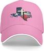 Pray for Texas Map Cross Baseball Cap Polyester Adjustable Sports Hat Unisex Outdoor