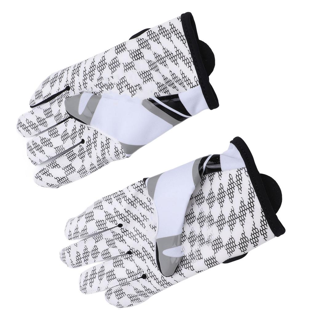 Kids Football Gloves Anti Slip Silicone Breathable Soft Elastic Adjustable Wrist White Youth Wide Re