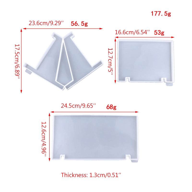 Rectangle Shelf Mold Silicone Display Stand Tray Epoxy Casting Mould Jewelry Holder Storage Rack DIY Craft Home Decor