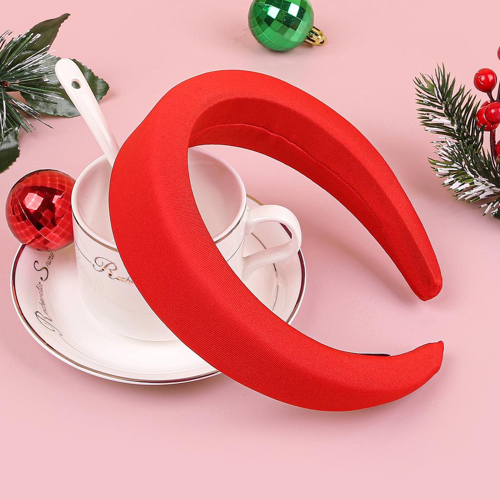 1/3pcs Christmas Red Green White Headbands Sponge Padded Hairband Headband Adult Hair Jewley Accessories for Women Girls