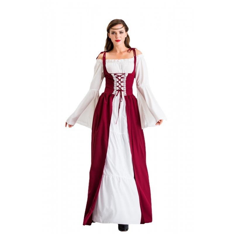 Halloween Muse Court Princess Queen Costume, Retro Royal Drama Stage Costume