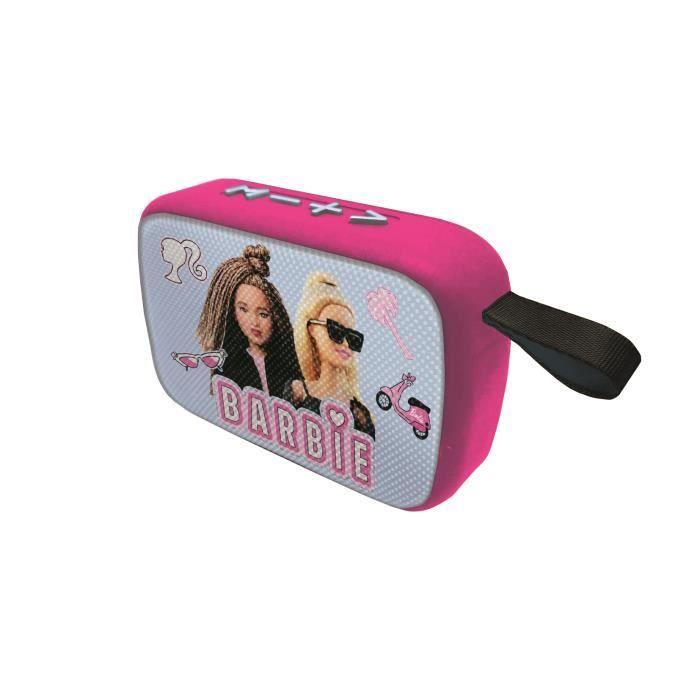 Bluetooth reproduktor - Barbie - Kompaktní - Látkový povrch - Výdrž 4 hodiny - USB-C