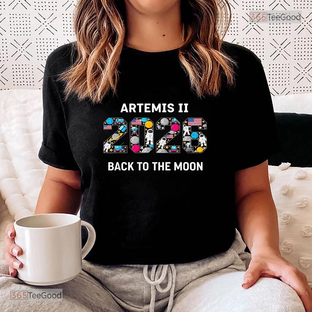 Artemis 2 Back To The Moon 2026 - Future Astronaut Kids Space Tee For Youth