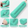 Multipurpose Storage Bag Students Silicone Pencil Case with Zipper, Waterproof Shaped School Stationery Pouch, Large Organizer for Pens, Erasers,