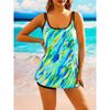 Women's Swimwear Tankini 2 Piece Swimsuit  Abstract Pattern Print Vacation Bathing Suits