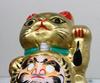 Tillverkad i Japan Lycklig Daruma Katt Guld (Stor)