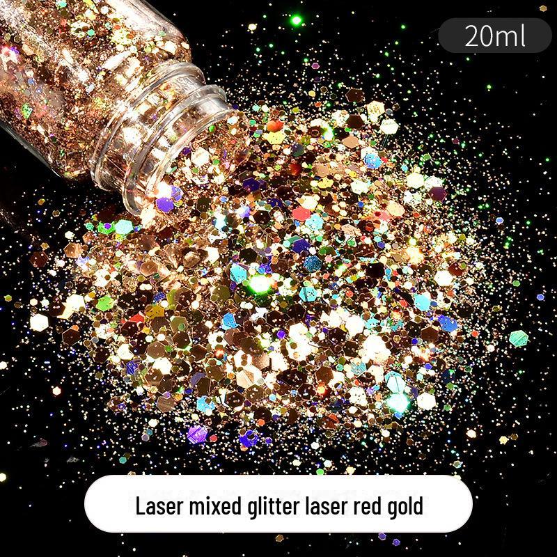 

Смесь блесток для самостоятельного изготовления кристального клея: Ручная работа, конопля, мелкий порошок, лазер, шестиугольные блестки, 20 мл