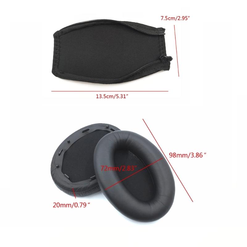 Earpads Pillow Earmuff Ear Pads for WH-1000XM3 Headphone with Buckle Ear Cushions Earpads Headband Protector