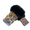 Fashion Artificial Rabbit Furs Gloves Women Girls Winter Thicken Warm Mittens Fingerless Soft Plush Stretch Gloves