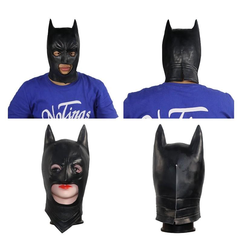 Batman Batwoman Hodeplagg Maske Latex Halloween Rekvisitter Kreativitet Tilbehør Cos