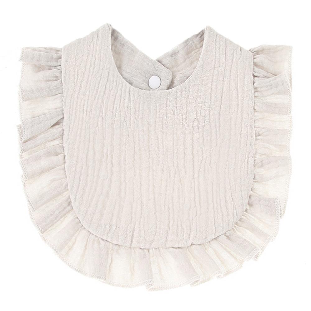 Sweet Ruffle Newborn Gauze Lace Baby Bib - Absorbent Drool Protection