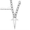 Rock Twist Silver Color Chunky Thick Lock Choker Chain Necklaces Party Jewelry
