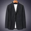 Blazer Men Fashion Business Solid Color Slim Fit Casual Work Cotton Korean Coat for Men Middle-aged Plus Size Loose Blazer