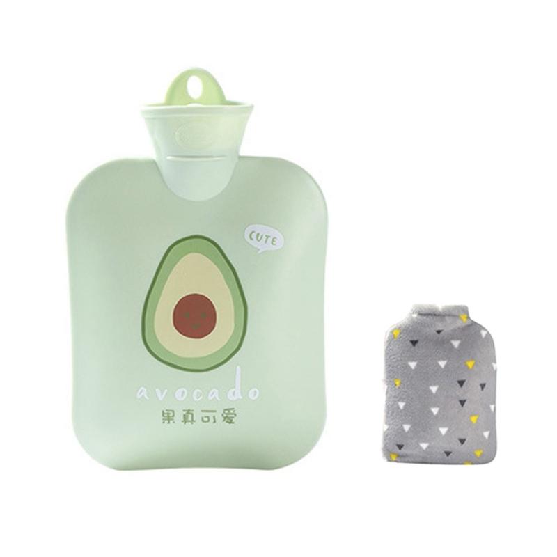 Cartoon Hot Water Bottle Large Hot Water Bag with Cover Cold-proof Heat Preservation Hot Water Bottle for Winter Warm
