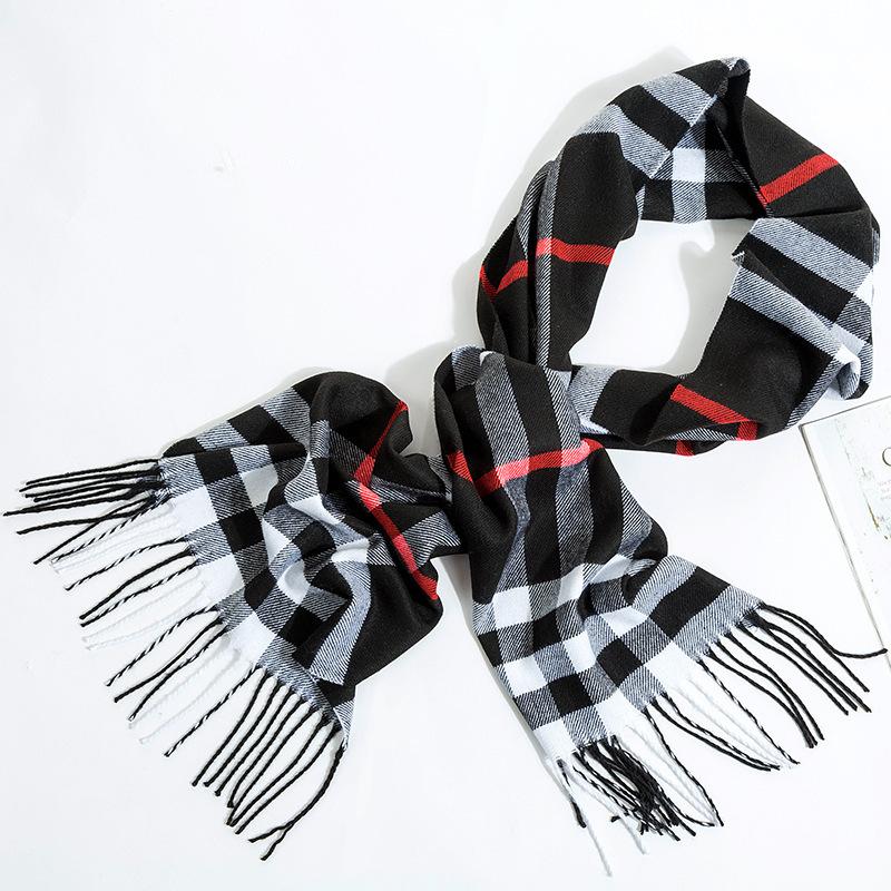 New Winter Cashmere Scarf Men'S Scarf Women'S Scarf Pure Cashmere Scarf Thick Genuine British Plaid